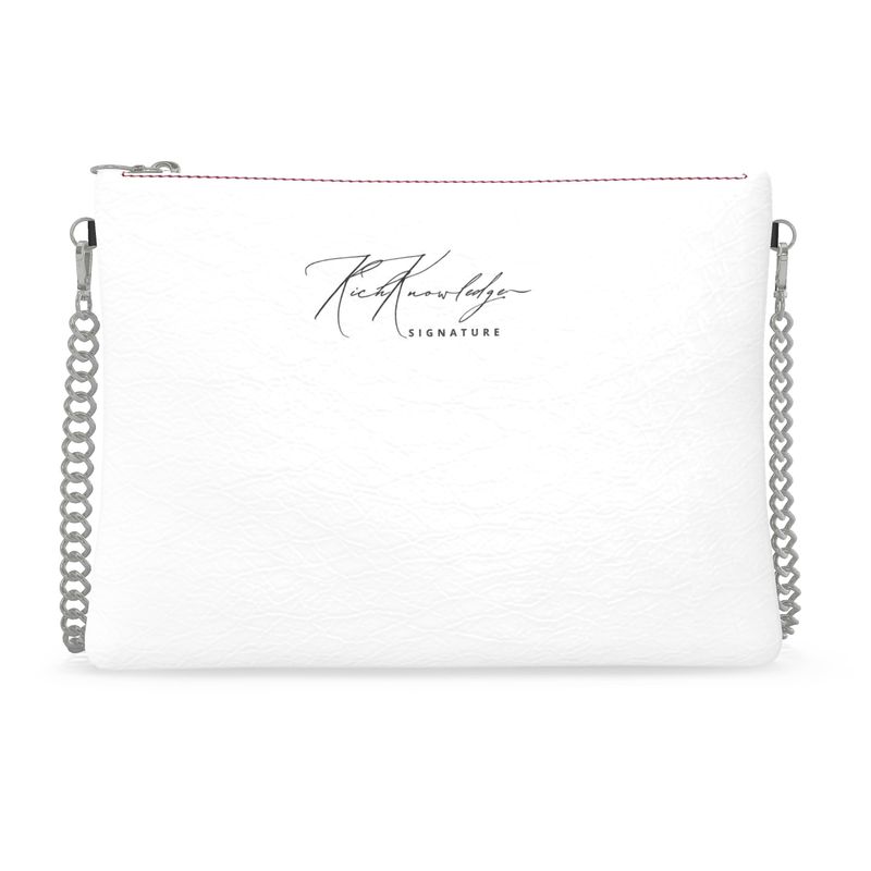 Rich Knowledge Signature Crossbody Bag w/Chain