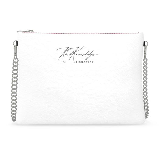 Rich Knowledge Signature Crossbody Bag w/Chain