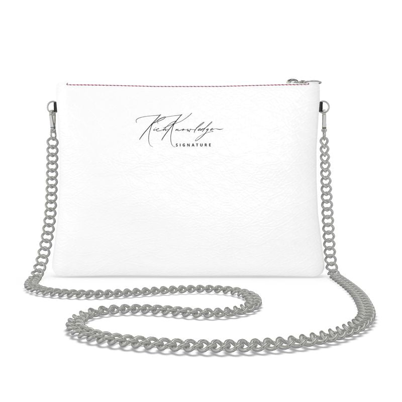 Rich Knowledge Signature Crossbody Bag w/Chain