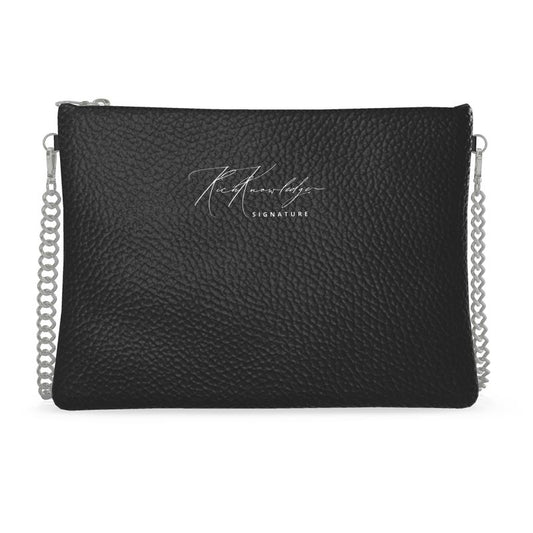 Rich Knowledge Signature Crossbody Bag w/Chain