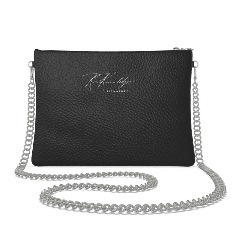 Rich Knowledge Signature Crossbody Bag w/Chain