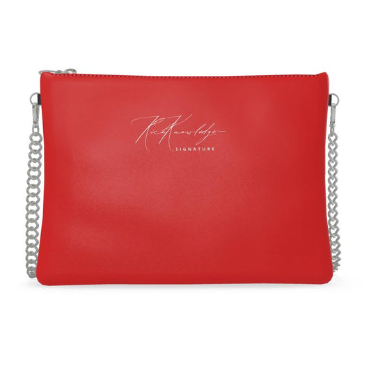 Rich Knowledge Signature Crossbody Bag w/Chain