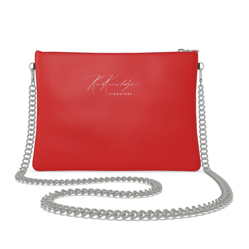 Rich Knowledge Signature Crossbody Bag w/Chain