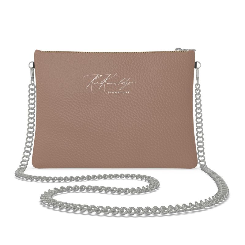 Rich Knowledge Signature Crossbody Bag w/Chain