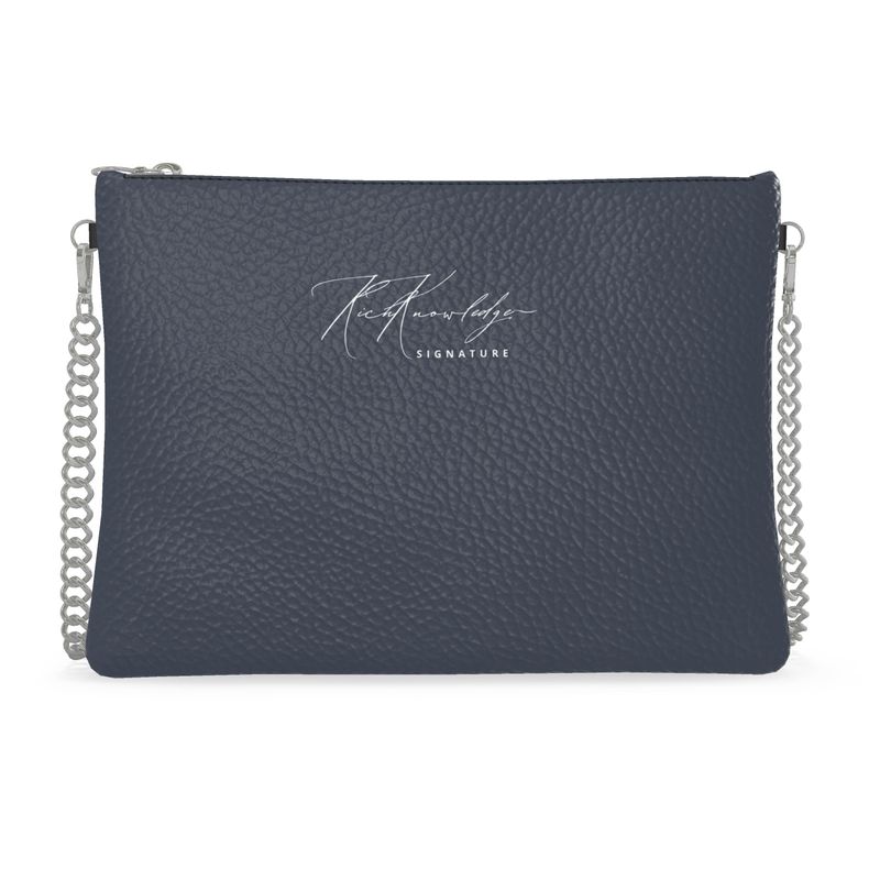 Rich Knowledge Signature Crossbody Bag w/Chain