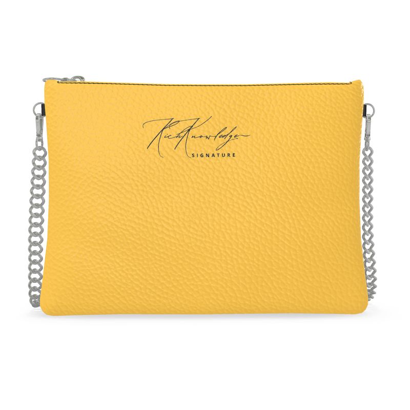 Rich Knowledge Signature Crossbody Bag w/Chain