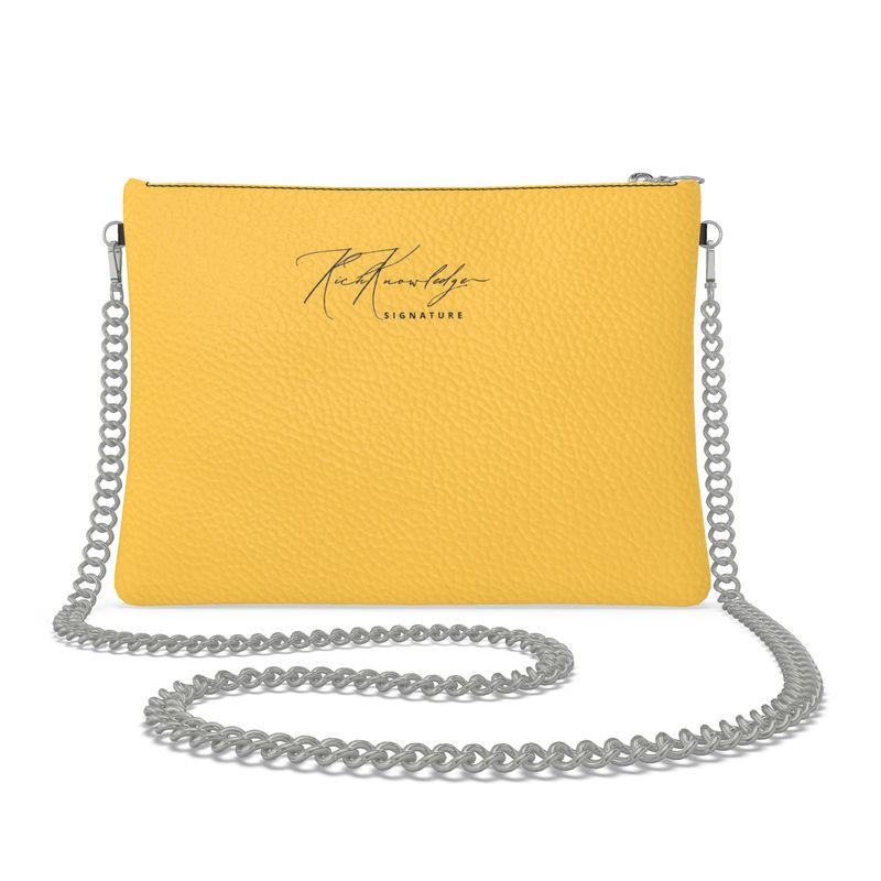 Rich Knowledge Signature Crossbody Bag w/Chain