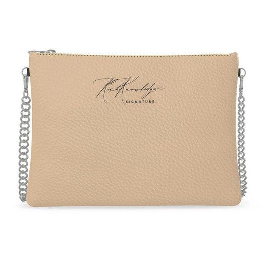 Rich Knowledge Signature Crossbody Bag w/Chain