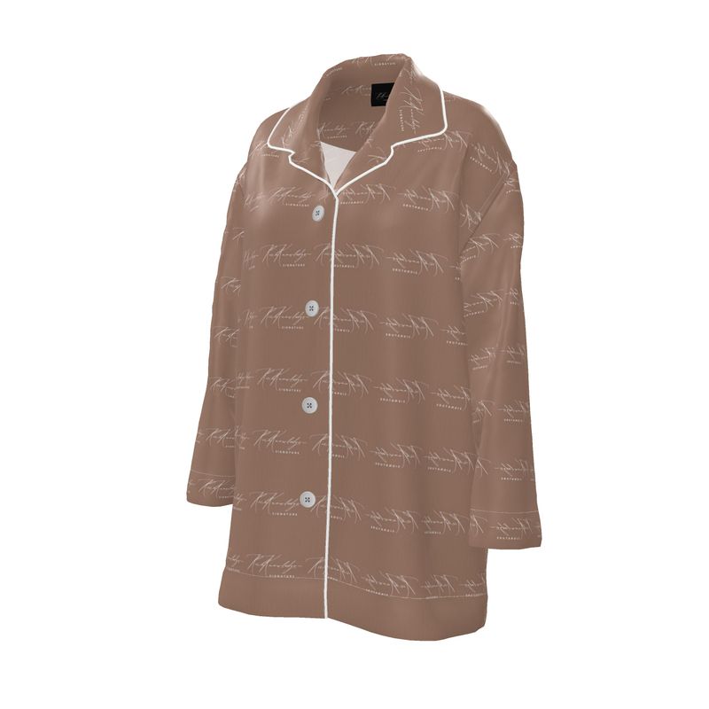Rich Knowledge Signature Womens Luxury Pyjama Shirt