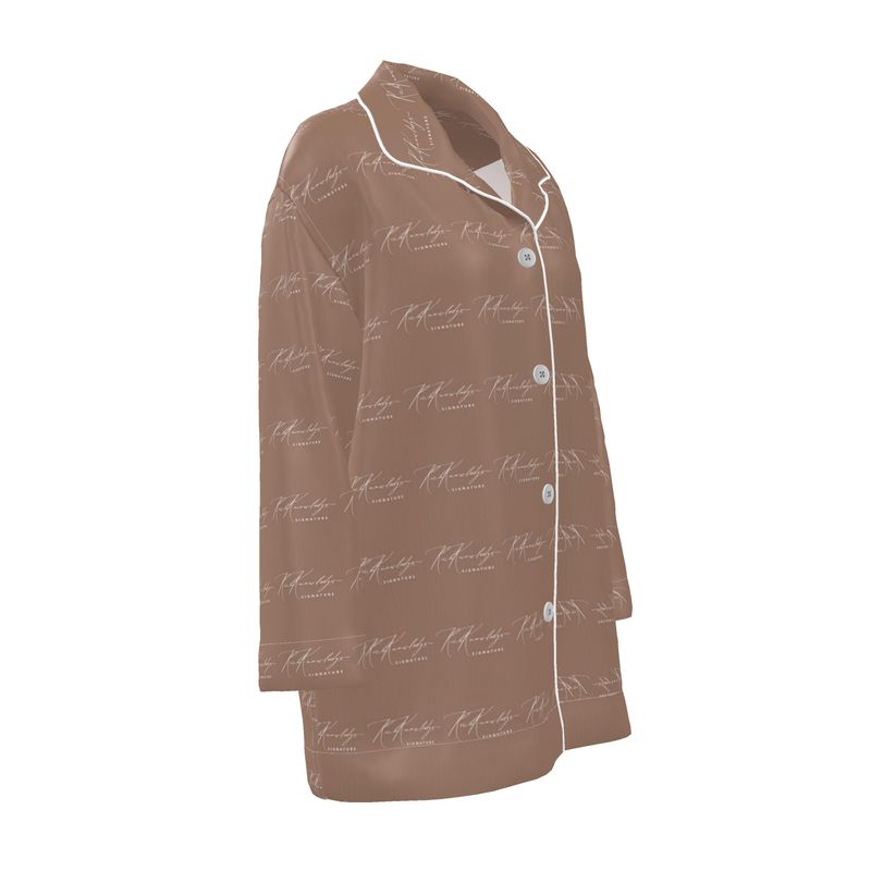 Rich Knowledge Signature Womens Luxury Pyjama Shirt
