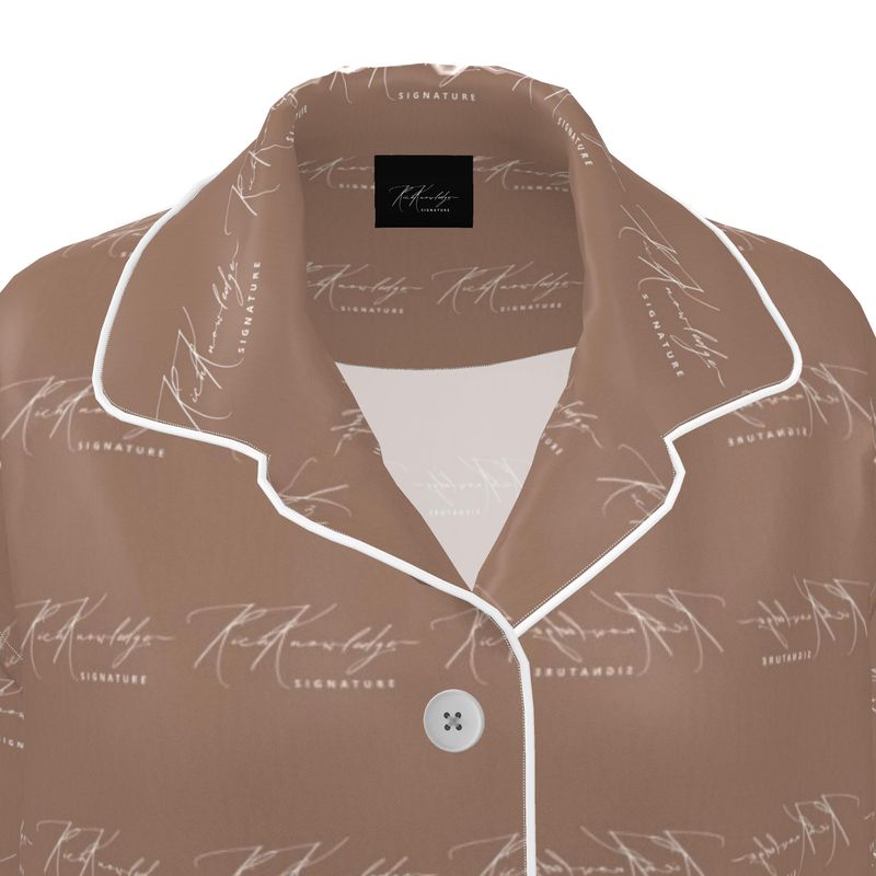 Rich Knowledge Signature Womens Luxury Pyjama Shirt
